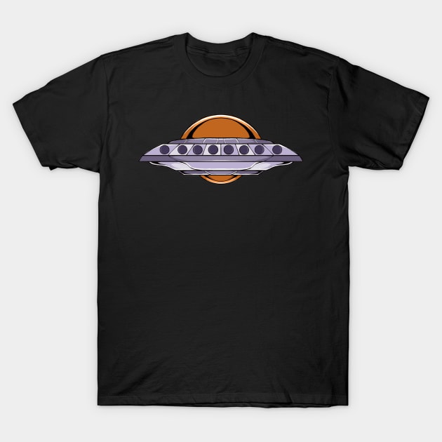 Flying Saucer UFO T-Shirt by fromherotozero